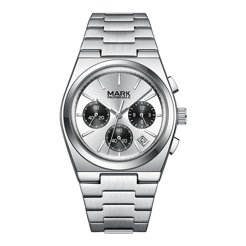 Blue dial luxury quartz chronograph watch Mark Fairwhale 5170 CORDAX