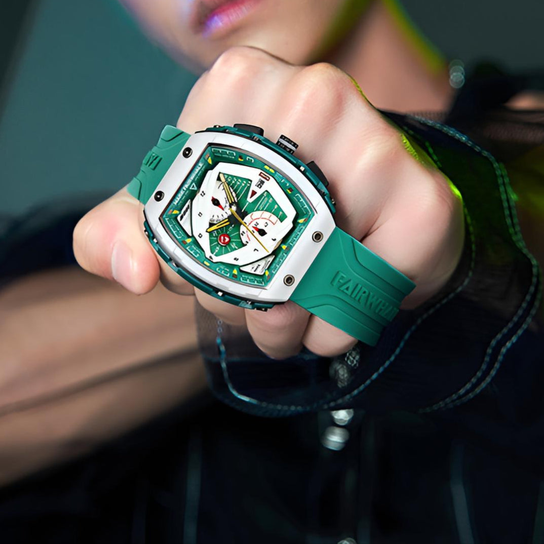 Discover the Mark Fairwhale 5690 Velocity, a luxury men’s quartz chronograph sports watch with waterproof design