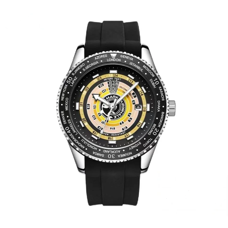 Mark Fairwhale 5930 MIRRORA men’s limited edition analog-digital watch with black silicone strap