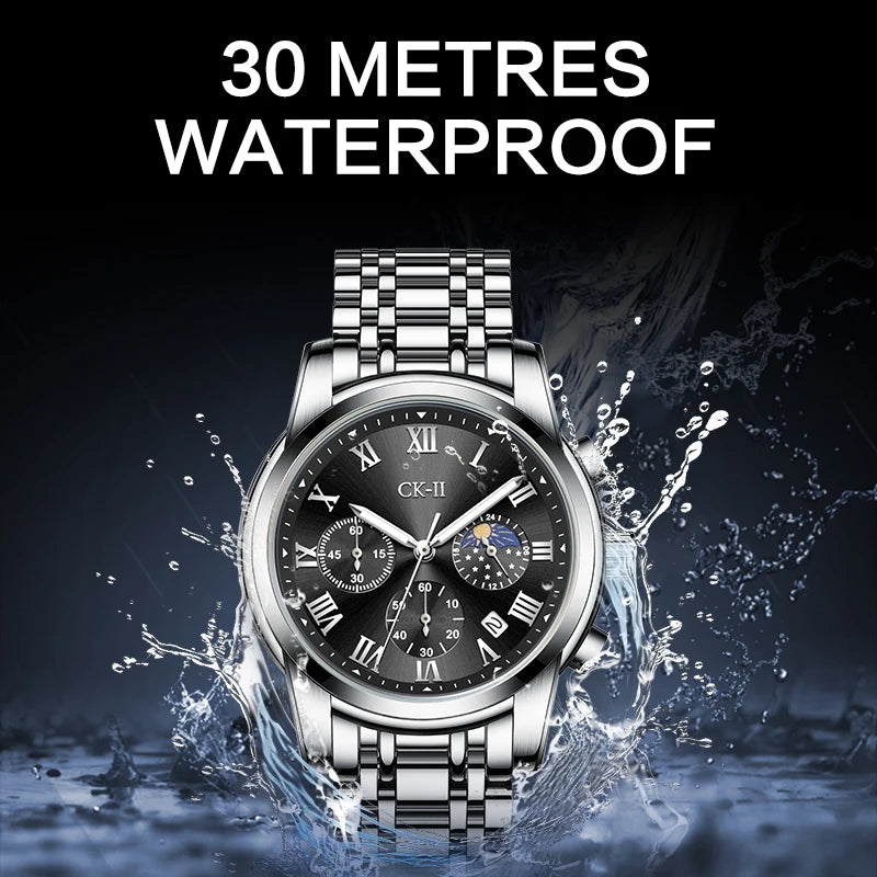 Mark Fairwhale CORDANT men’s waterproof quartz watch 30M splash resistant.