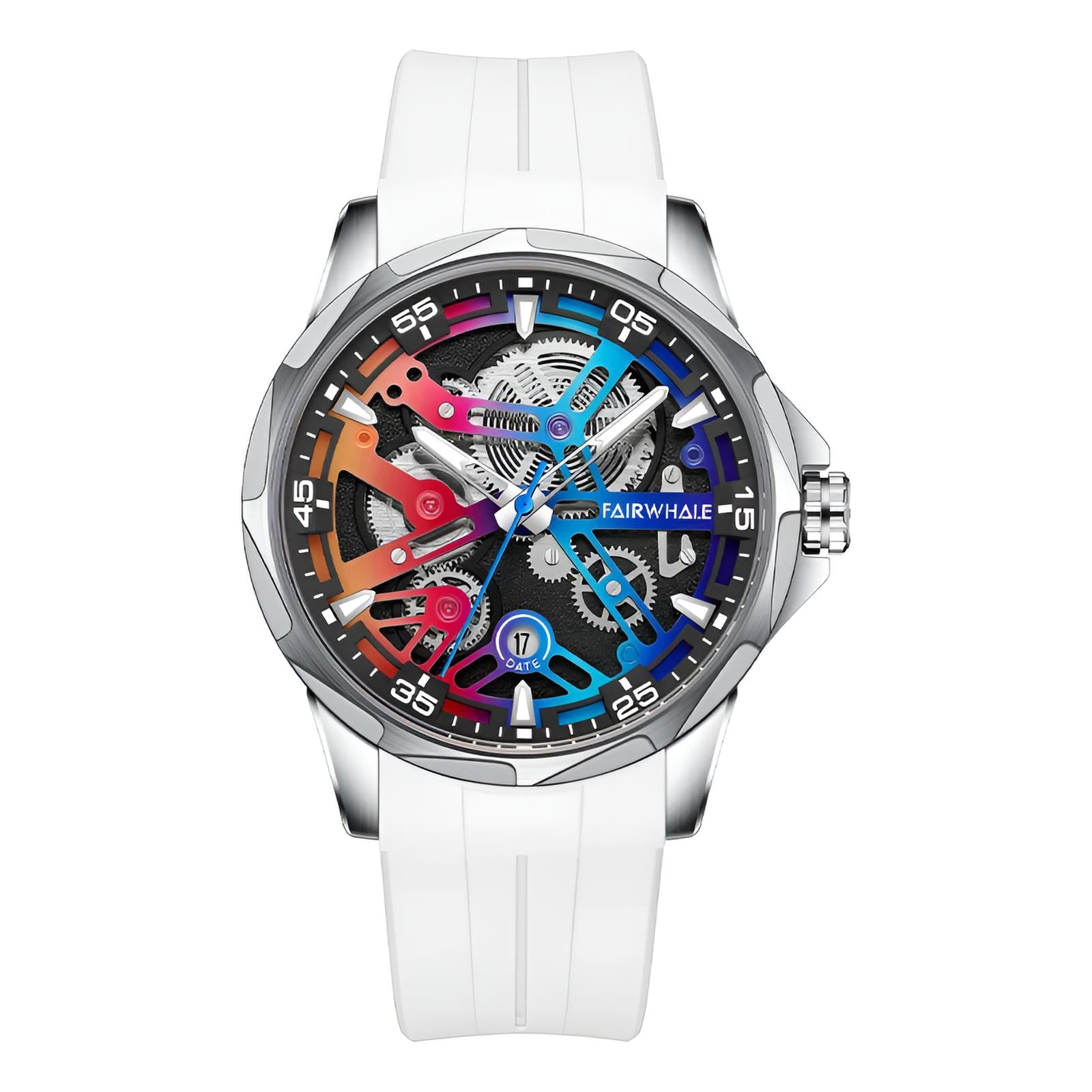Mark Fairwhale IRIDIA Aurora Imperial – Blue gradient dial automatic watch for men, lumin