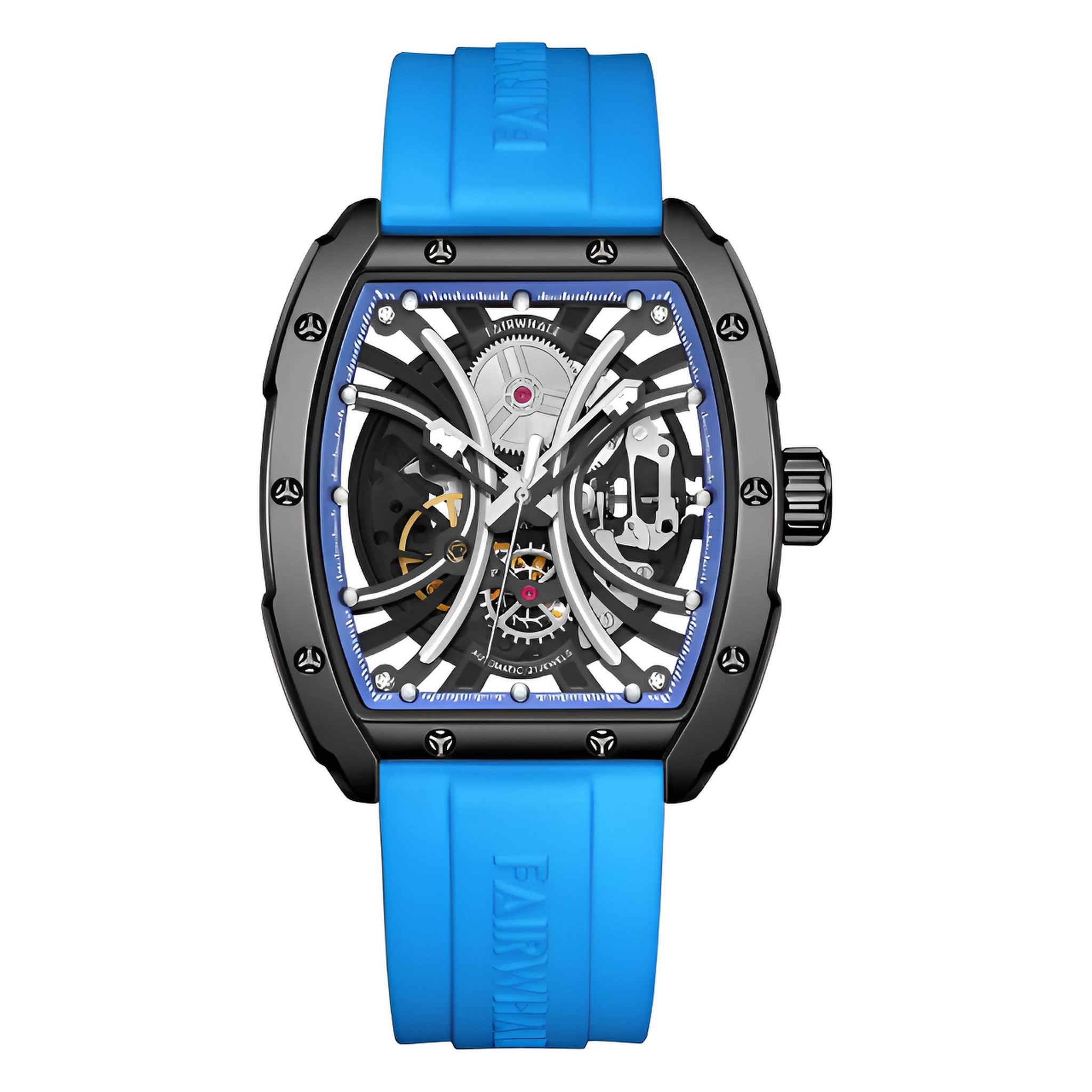 Mark Fairwhale TARVIX Navy Forge – Deep blue skeleton dial men&