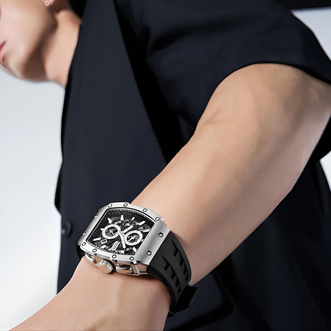 Mark Fairwhale 5960 BARONIX – Men’s Luxury Tonneau Chronograph Watch Product vendor