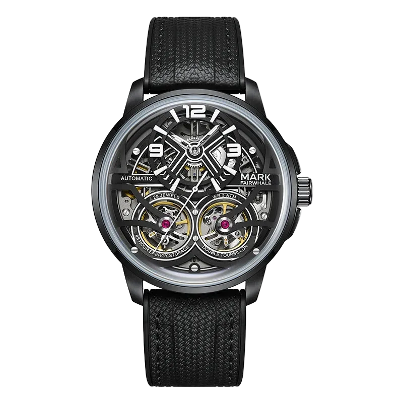 Skeleton automatic watch exhibition case back Mark Fairwhale FW-6025