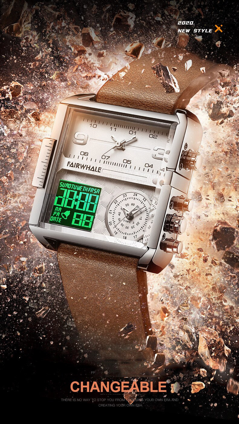 Mark Fairwhale Triple Clock Dial Watch