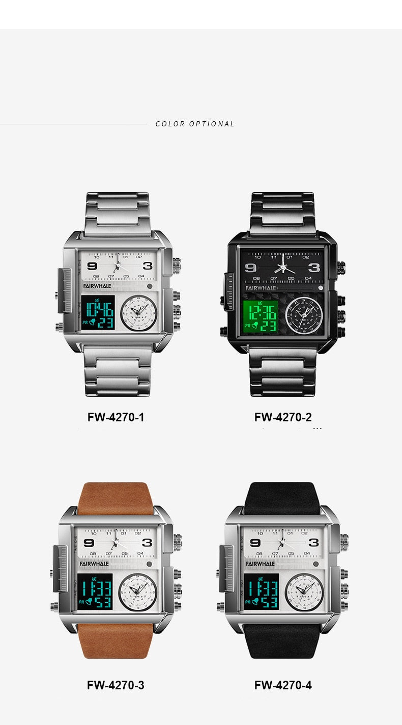 Mark Fairwhale Triple Clock Dial Watch