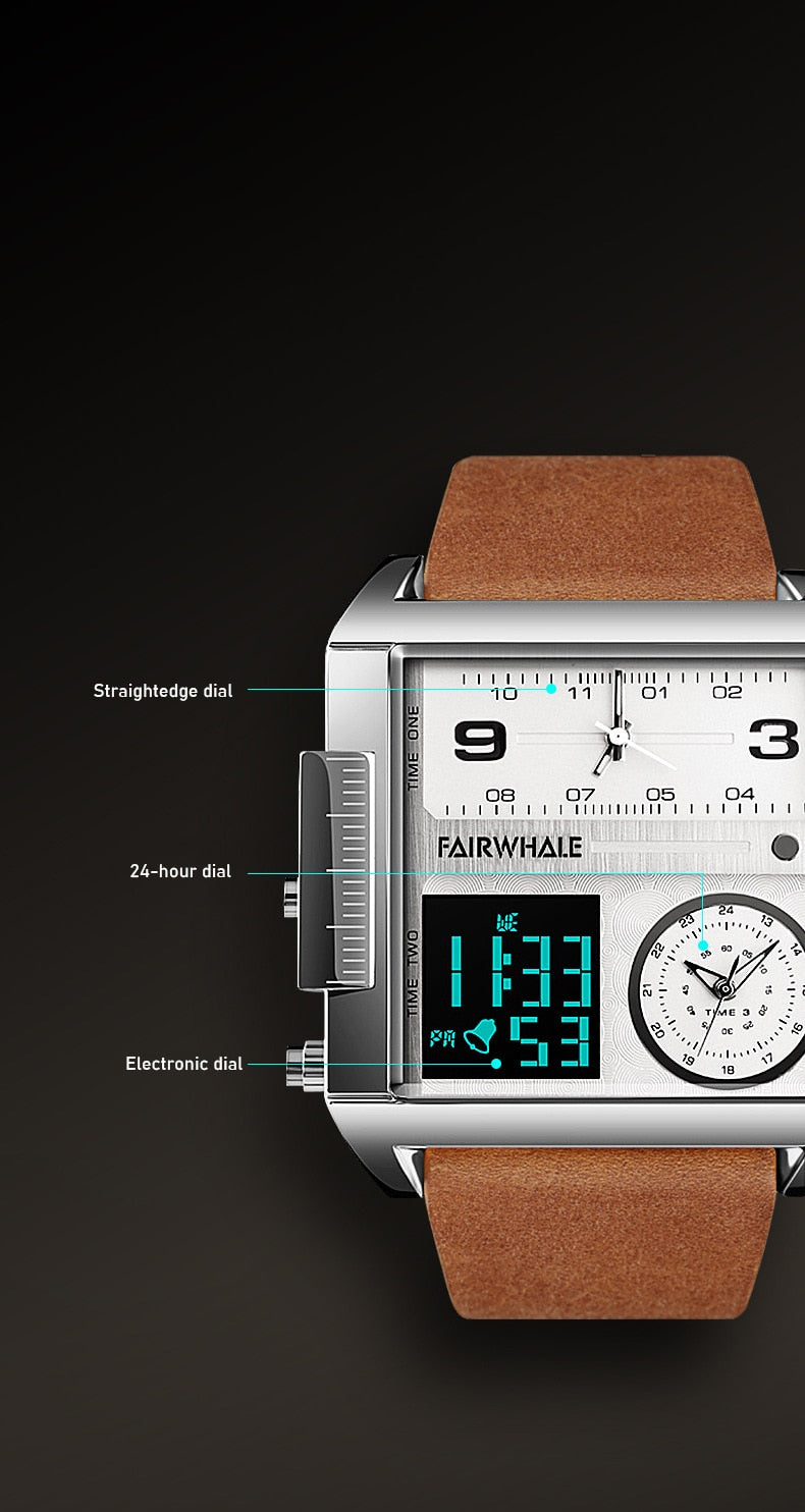 Mark Fairwhale Triple Clock Dial Watch