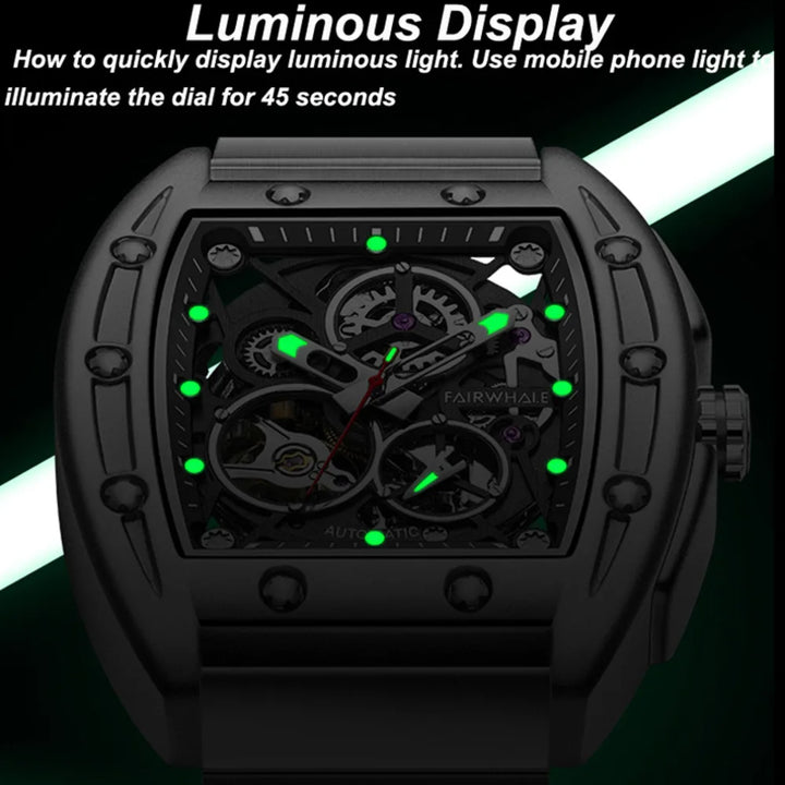 Automatic Mechanical Watch luminous display in dark environment
