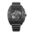 Automatic Mechanical Watch tonneau case stainless steel front view