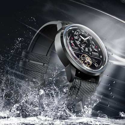 Automatic Mechanical Watch water resistant design in motion