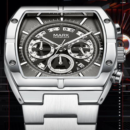 Best quartz watch for men FW-5190 ORGEX chronograph close-up