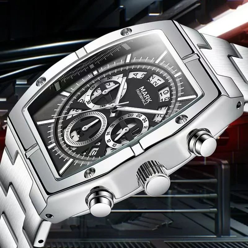 Best quartz watch for men FW-5190 ORGEX chronograph close-up