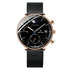 MARK FAIRWHALE FW-5350 ASTRON quartz moon phase chronograph watch black dial rose gold mesh