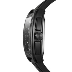 Black smartwatch on a white background