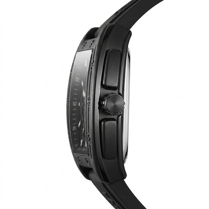 Black smartwatch on a white background