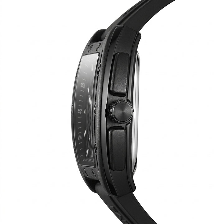 Black smartwatch on a white background
