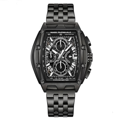 Black stainless steel Mark Fairwhale 5080 TONIXORA chronograph watch with multi-subdial display