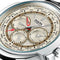 Close-up of a Mark Fairwhale watch with world time display