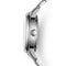 Close-up of a silver watch on a white background