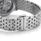 Close-up of a silver watch with a white background