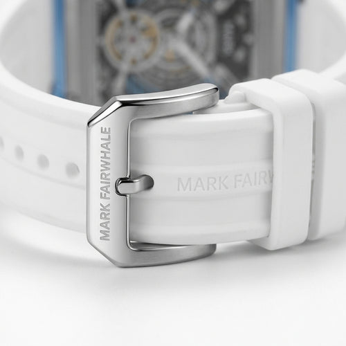 Close-up of a watch strap with &