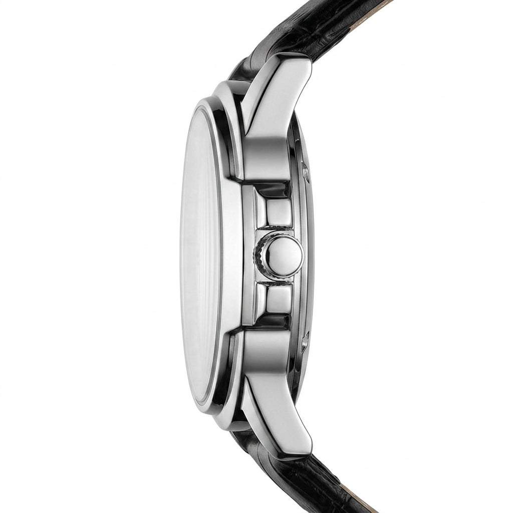 Close-up of a watch with a white background
