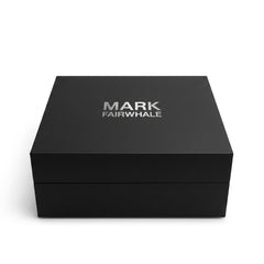 Black box with 'Mark Fairwhale' branding on a white background