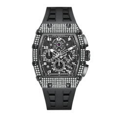 Fairwhale FW-5069 Chronog - White strap, diamond bezel, detailed subdials