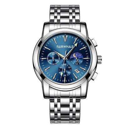 Fairwhale LUNARYS 5630 men’s watch in blue dial version with moon phase and auto date