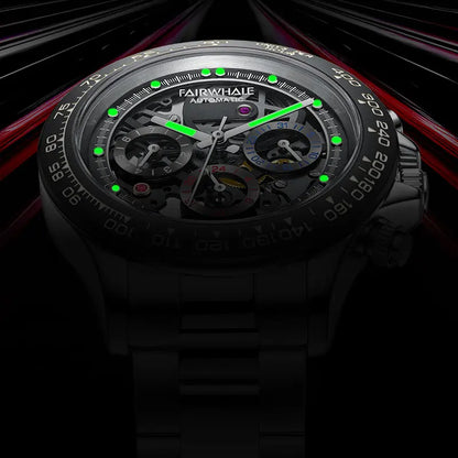 Luminous dial glowing in the dark on 6970 VORTEXIS watch