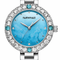 Fairwhale watch with blue face and crystal embellishments on a white background