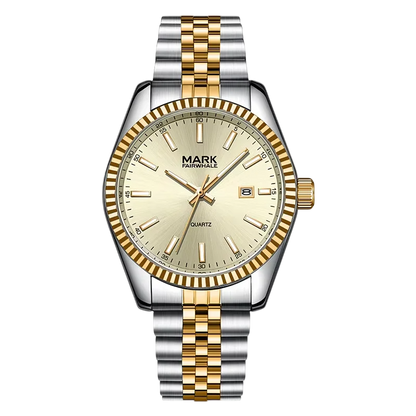 Gold and silver watch with &