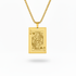 gold king of hearts pendant necklace stainless steel chain