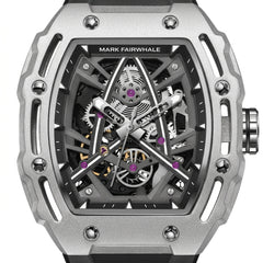 Highly detailed mechanical watch with visible brand name on a white background