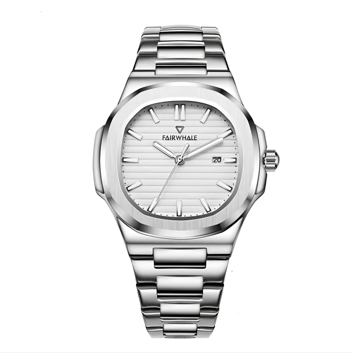 Lifestyle photo Men’s luminous waterproof watch paired with business outfit