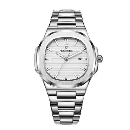 Lifestyle photo Men’s luminous waterproof watch paired with business outfit