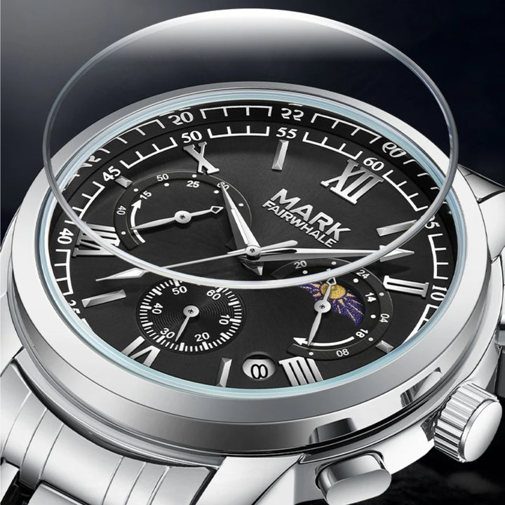 Men’s chronograph watch with luminous hand