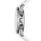 Luxury Fairwhale automatic watch side profile silver stainless steel case slim design white strap detail