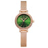 Luxury Mark Fairwhale ROVIA 3280 women’s red dial watch with leather strap and sparkling bezel