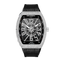 Luxury watch with diamond-studded face and black strap on a white background, featuring the Fairwhale brand.