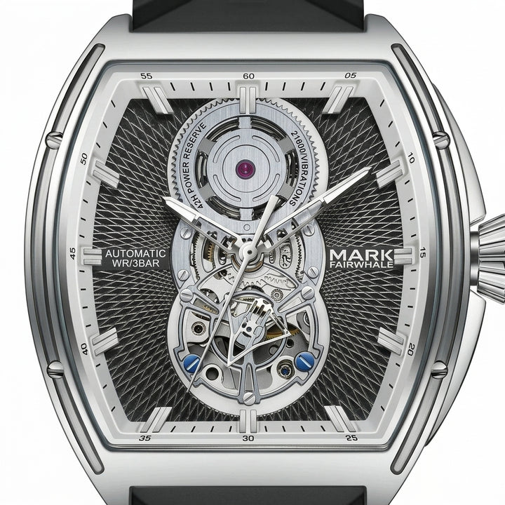 Luxury watch with intricate design and visible brand name on a white background