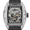 Luxury watch with intricate design and visible mechanical components on a white background