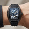 Luxury watch with intricate design on a person's wrist