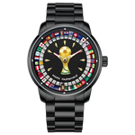 MARK FAIRWHALE 5087 World - black, world flags, football trophy