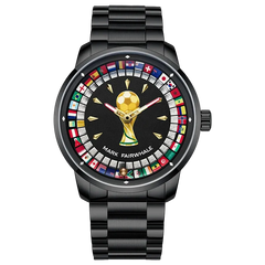 MARK FAIRWHALE 5087 World - black, world flags, football trophy