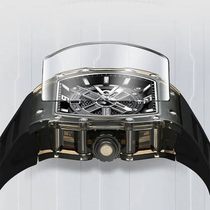 MARK FAIRWHALE FW-6810 watch – curved Hardlex crystal side view