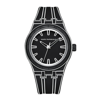 Mark Fairwhale 5110 2D SKETCH interchangeable black and white silicone straps