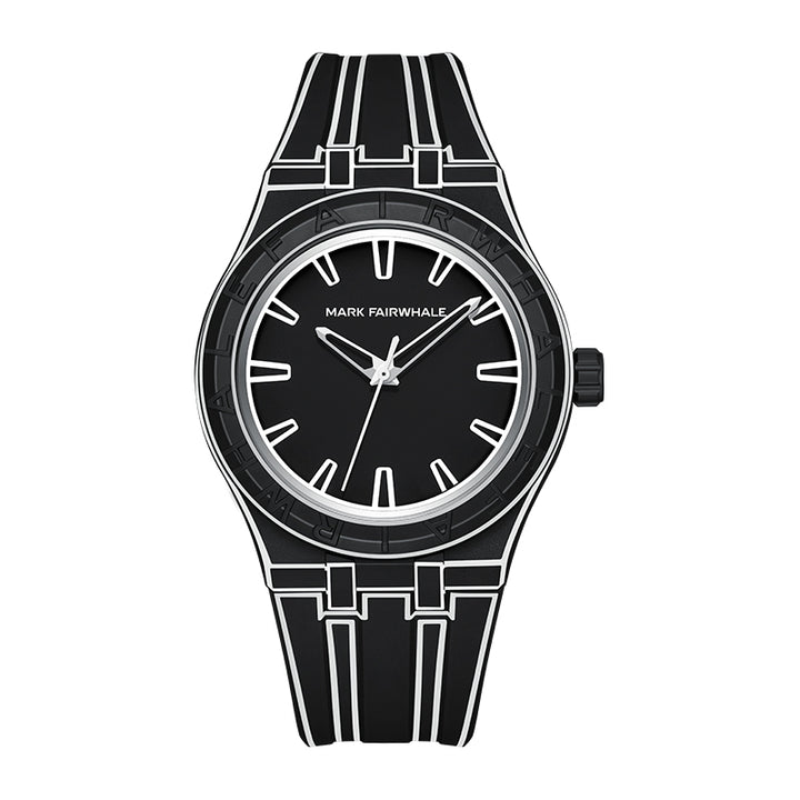 Mark Fairwhale 5110 2D SKETCH interchangeable black and white silicone straps