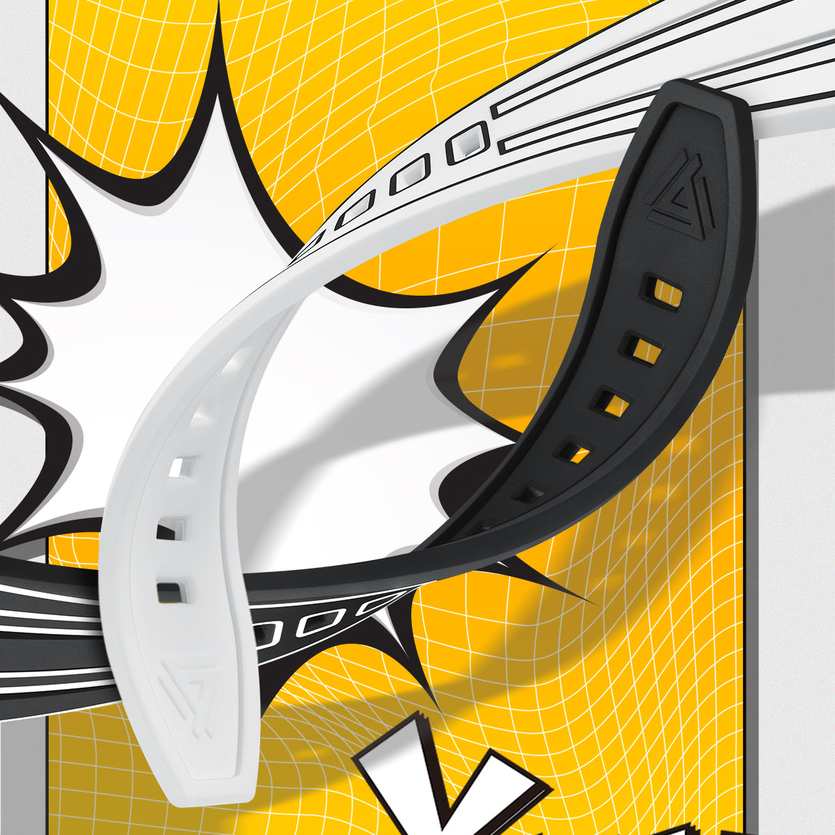 Mark Fairwhale 5110 2D SKETCH interchangeable black and white silicone straps