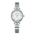 Mark Fairwhale 3250 LUNAERA Pure Luster silver quartz watch for women, full stainless steel design, butterfly clasp